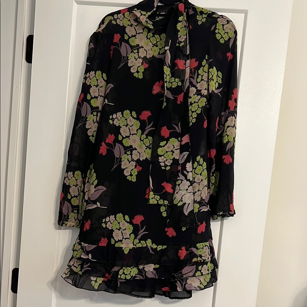 Floral Black Dress